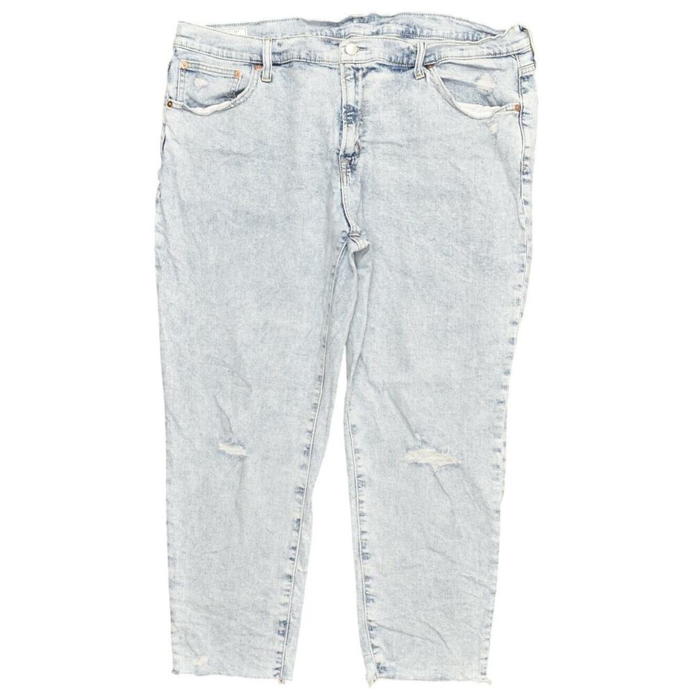 Gap Women's Blue Girlfriend Skinny Mid Rise Jeans Plus Size 20 Cotton Blend